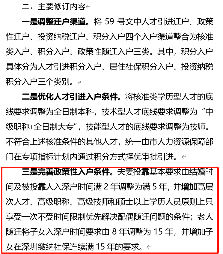 深圳入戶條件最新政策詳解